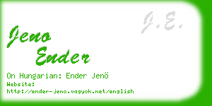 jeno ender business card