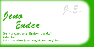 jeno ender business card